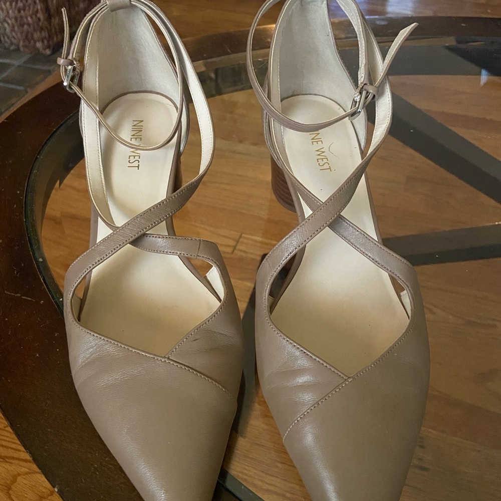Nine West Tan Block Heel